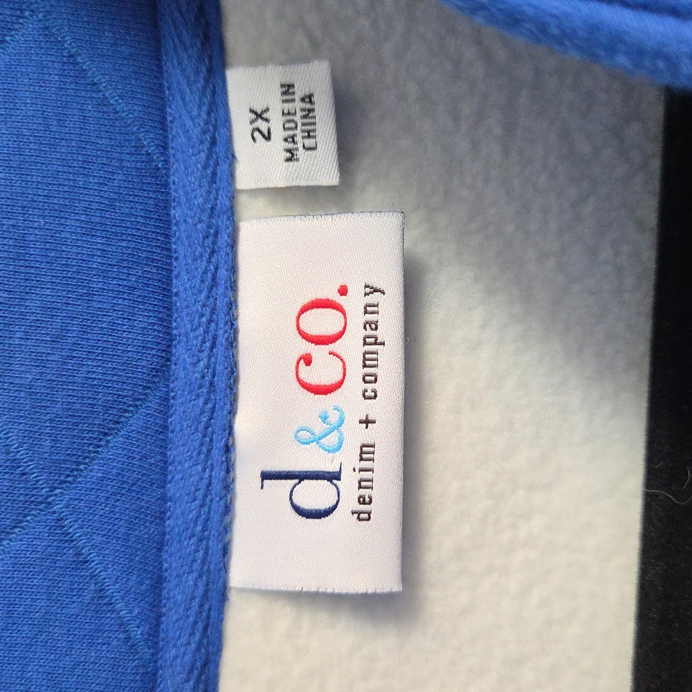 Denim & Co Blue Quilted Jacket - Picture 2 of 6
